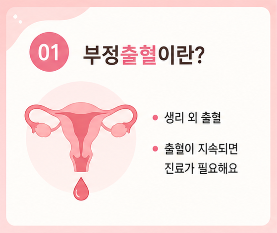 여성 부정출혈 원인과 증상, 검사 및 치료방법 정리