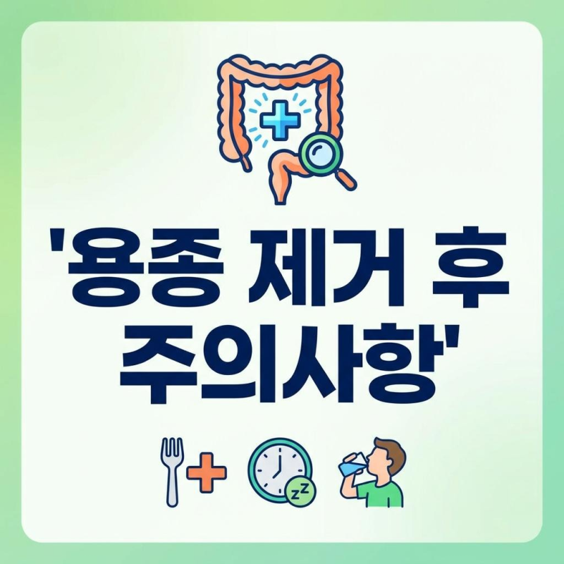 대장내시경 용종 제거 후 주의사항 — 이것 모르면 출혈 위험 있어요