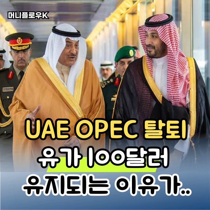  UAE OPEC 탈퇴 "110만 배럴 풀려도 유가 100달러인 이유"