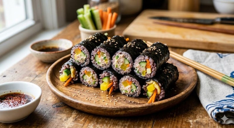 불없이 딱 3가지 재료 간단 맛있는 참치 꼬마김밥 만드는 방법
