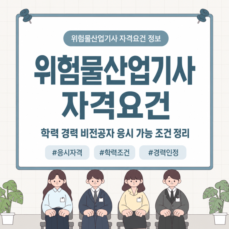위험물산업기사 자격요건 학력 경력 비전공자 응시 가능 조건 정리
