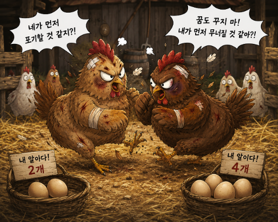  주식판에서도 치킨게임? 끝까지 버틴 기업만 살아남는다.(투자자가 알아야 할 치킨게임의 세계)
