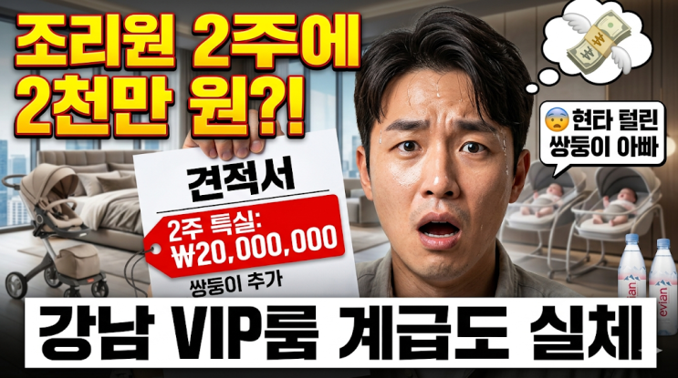  2주 1천만 원? 프리미엄 산후조리원 계급도 현실, 쌍둥이 아빠가 마주한 VIP룸의 민낯