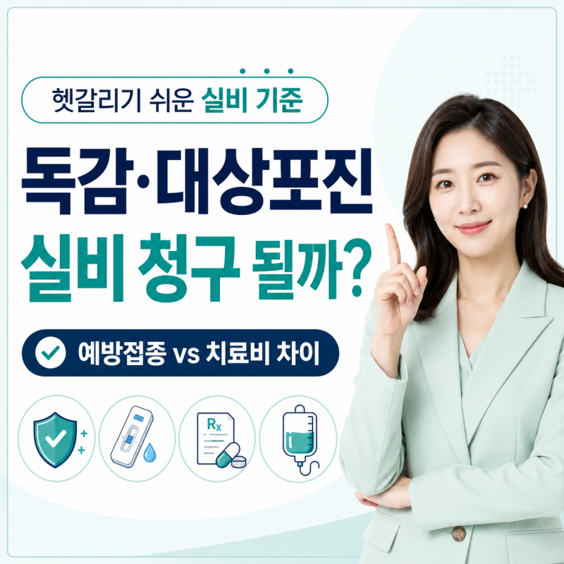 독감 간이검사와 대상포진 타미플루 비급여 수액 실비 청구될까? 예방접종과 치료비 보상 기....
