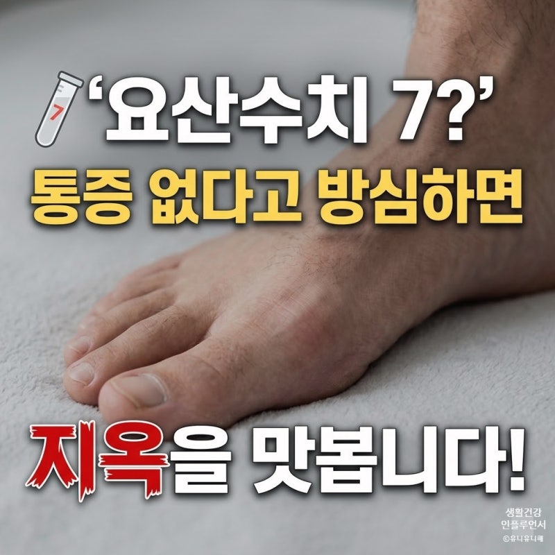 통풍 발작 오기 직전! 요산수치 7, 8, 9 숫자가 말하는 내 몸 상태