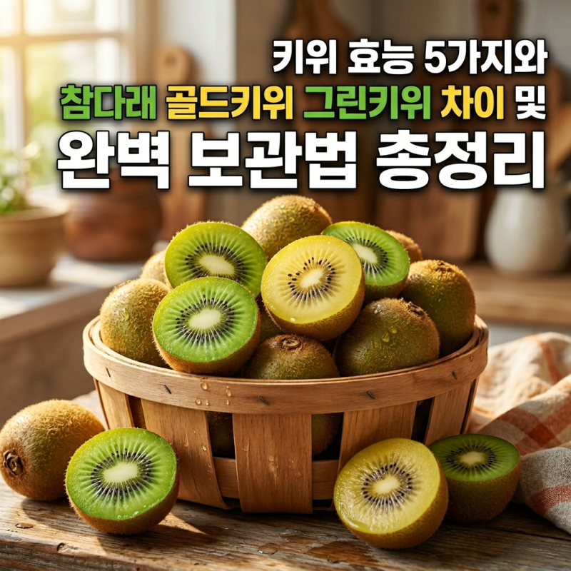 키위 효능 5가지와 참다래 골드키위 그린키위 차이 및 완벽 보관법 총정리