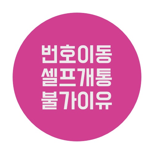  번호이동 셀프 개통이 불가한 경우는 어떤 경우인지 알아보아요