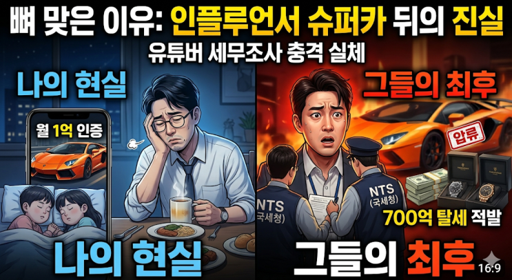  인플루언서 슈퍼카 플렉스에 현타 오던 직장인 아빠, 국세청 세무조사 명단 보고 뼈 맞은 이유
