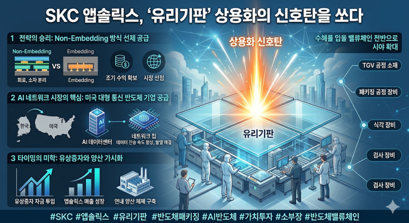 SKC 앱솔릭스, '유리기판' 상용화의 신호탄을 쏘다