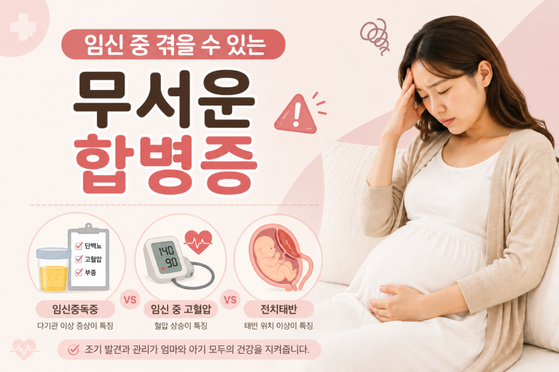 임산부에게 가장 무서운 합병증. 고혈압, 전치태반, 임신중독증