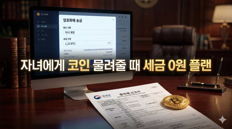  자녀에게 코인 물려줄 때 세금 0원? (가상자산 사전증여 비과세 플랜)
