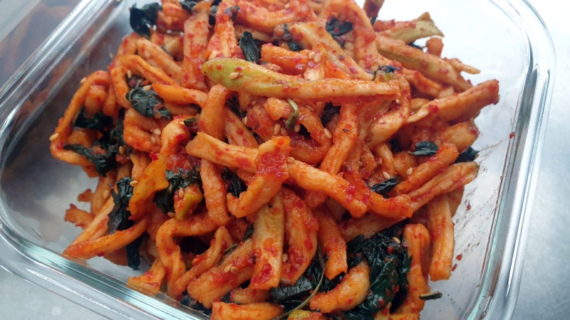 고춧잎 무말랭이 무침 - 오드득 씹는 맛이 일품