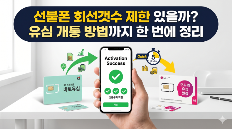  선불폰 회선갯수 제한 있을까? 유심 개통 방법까지 한 번에 정리