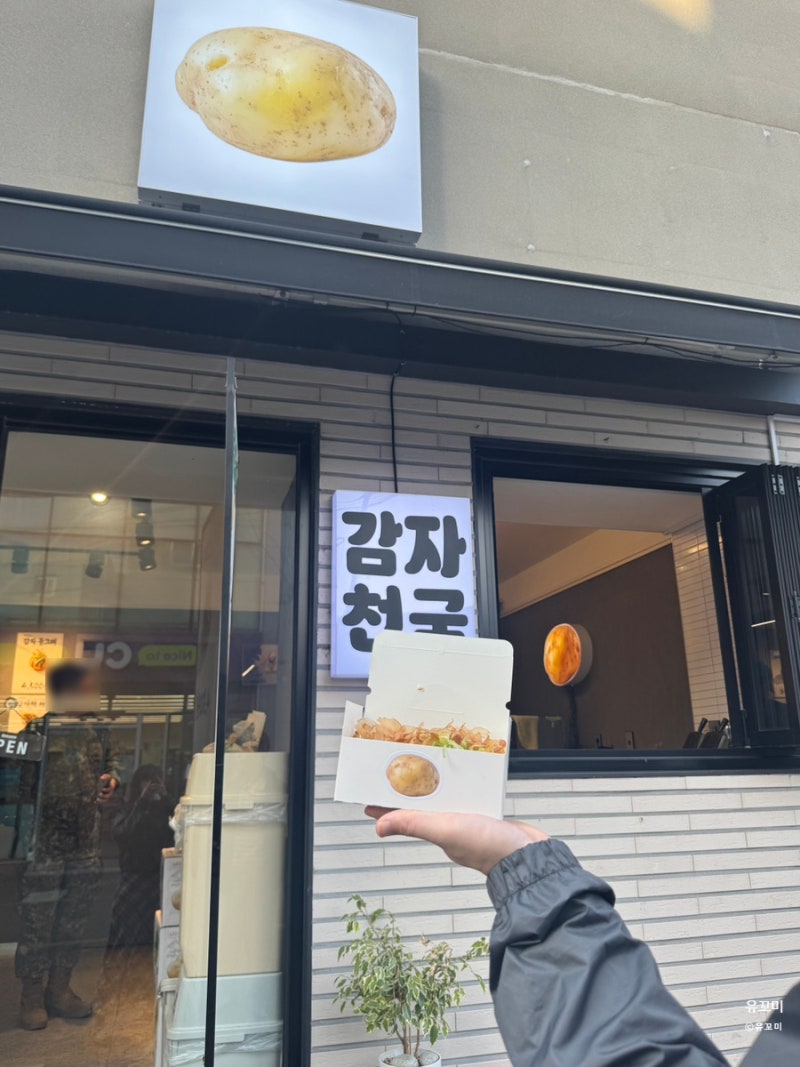 강릉 중앙시장 먹거리 간식 감자채로 만든 타코야끼 '감자천국'