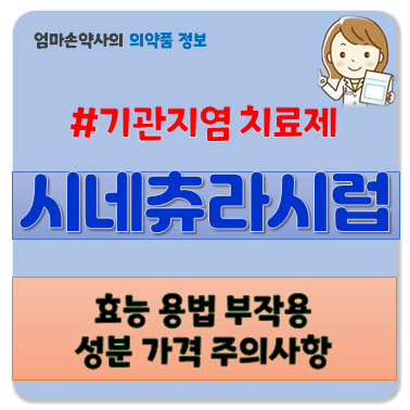 시네츄라 시네츄라시럽 15ml 10ml 500ml 기관지염 기침 가래 효능 부작용 용법 주의사항 가격