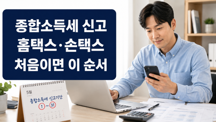  종합소득세 신고방법 홈택스·손택스 처음이면 이 순서