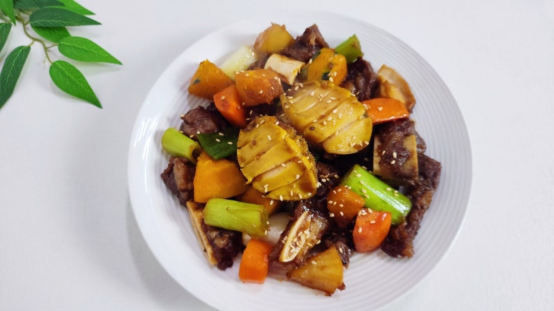 집들이음식 전복 단호박 한우 소고기 갈비찜 만들기 소갈비찜 양념 레시피