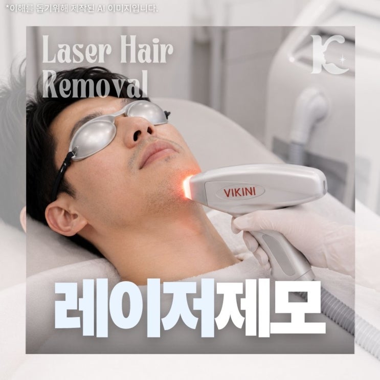  광주남자제모 레이저 얼굴의 턱수염부터 겨드랑이까지 모근 잔털 제거 원리는