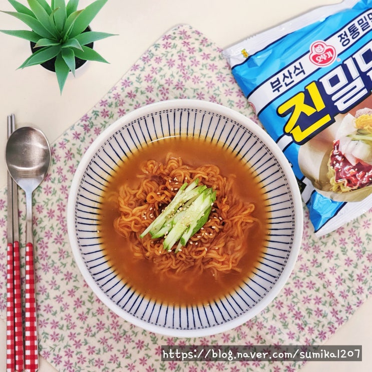 오뚜기 진밀면 신상라면 칼로리 맛 내돈내산 후기