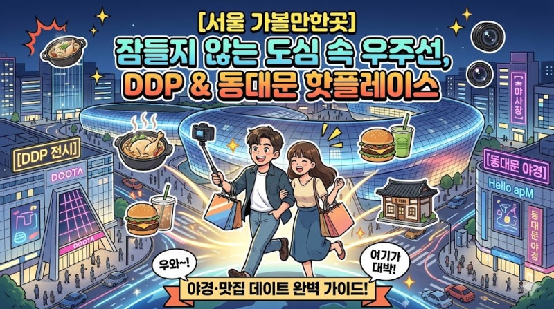 [서울 가볼만한곳] 잠들지 않는 도심 속 우주선, DDP 전시부터 동대문 야경·맛집 데이트 완벽 ....