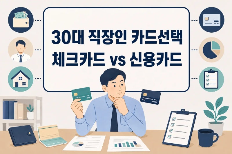 30대 직장인 체크카드, 신용카드 대신 써도 될까? 먼저 볼 기준