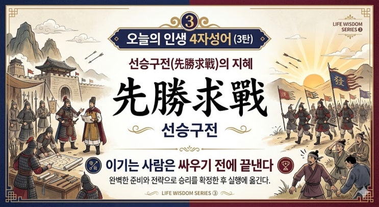  오늘의 인생 4자성어 (3탄) | 선승구전 뜻, 이기는 사람은 싸우기 전에 끝낸다