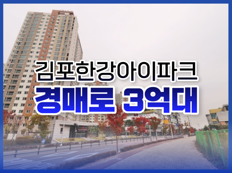  김포한강아이파크, 3억대로 나온 경매 물건 분석