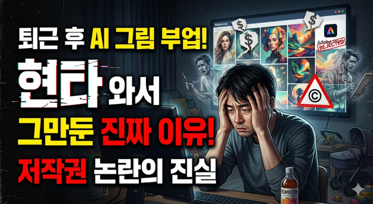  퇴근 후 미드저니 AI 그림 부업으로 돈 벌다 현타 와서 당장 때려치운 이유 (feat. 저작권 논란)