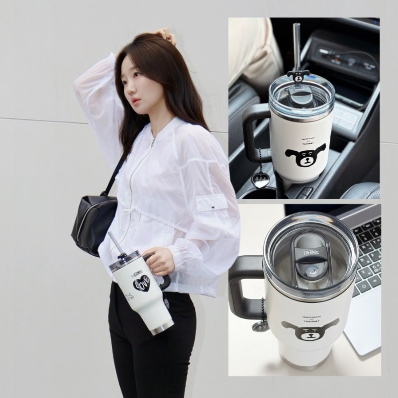 대용량 스텐 텀블러 추천, 빨대랑 손잡이 있는 써모스 이나피스퀘어 940ml 후기