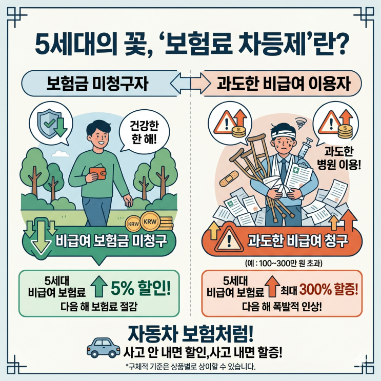  5세대 실손보험 출시 보험료 차등제 이거 전환해야 하나?
