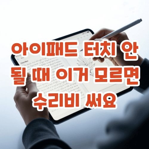아이패드 터치 안될 때 이거 모르면 수리비 괜히 썼어요