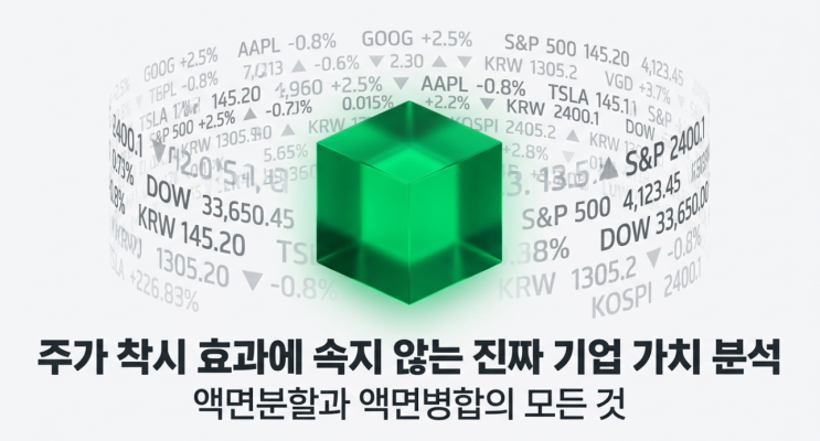  액면분할 뜻과 액면병합 차이 완벽 정리: 주가 착시 효과에 속지 않는 진짜 기업 가치 분석