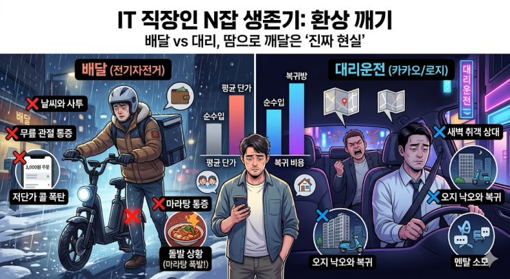  영끌 아파트 대출이자 막으려 뛰어든 30대 대기업 직장인 투잡 현실(배달, 대리운전 진짜 후기)