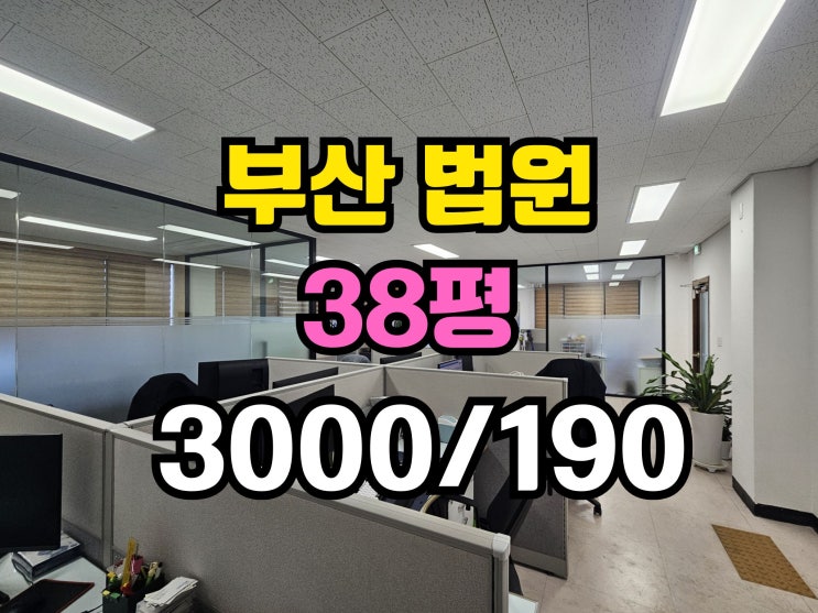  부산 법원사무실임대 신축 내부컨디션 좋음 주차편리