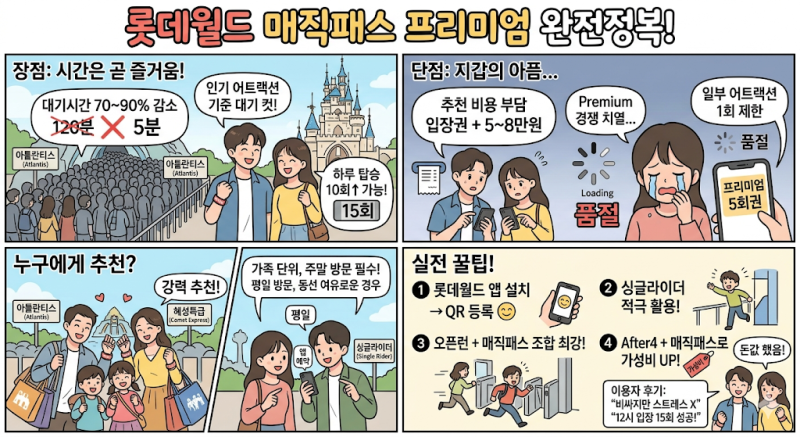 롯데월드 매직패스 완벽 분석! “시간을 돈으로 사는” 가치 있을까? (2026 최신)