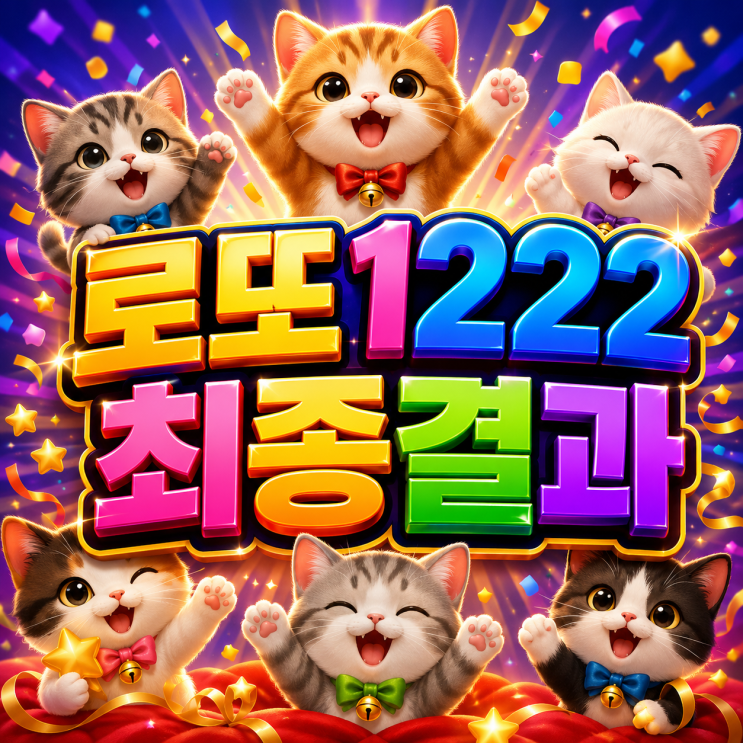  2026 로또 1222회 최종 성적 공개! 