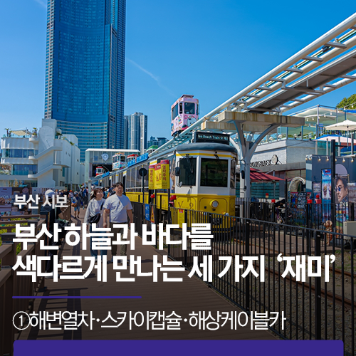 “이기 부산이지!”… 부산 여행 왔다면 꼭 타야 할 해변열차·스카이캡슐·케이블카