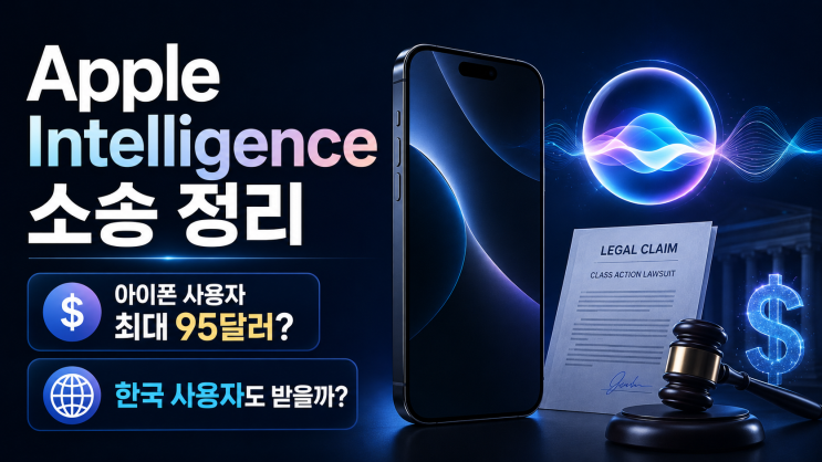  애플 인텔리전스 허위광고 소송, 아이폰 사용자 최대 95달러 받을까