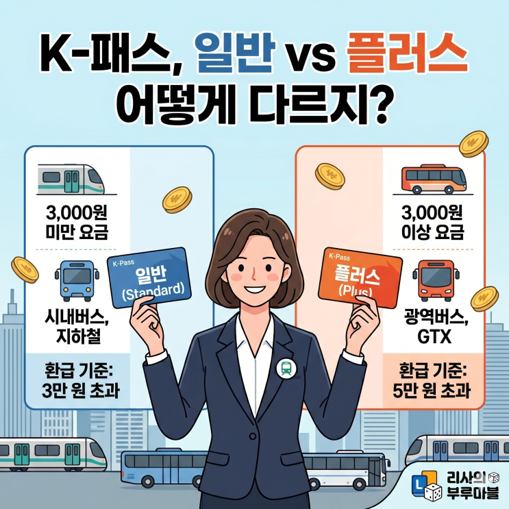  나는 왜 3만 원만 환급될까? K패스 '일반 vs 플러스' 어떻게 다르지?