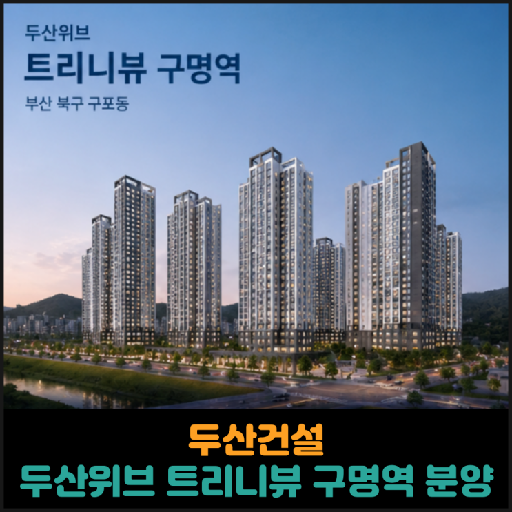  두산건설, 두산위브 트리니뷰 구명역 분양