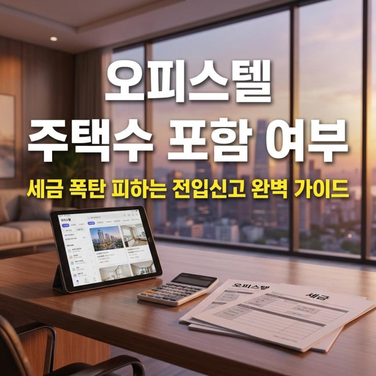  오피스텔 주택수 포함 여부 세금 폭탄 피하는 전입신고 완벽 가이드