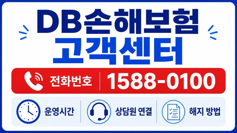DB손해보험 고객센터 전화번호｜운영시간·상담원 연결·해지 방법 총정리
