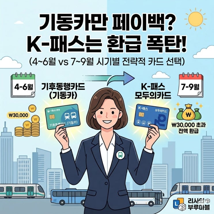  기후동행카드만 페이백 하냐? K패스도 환급 폭탄! (4월~6월/ 7월~9월 시기별 필승 전략 비교)