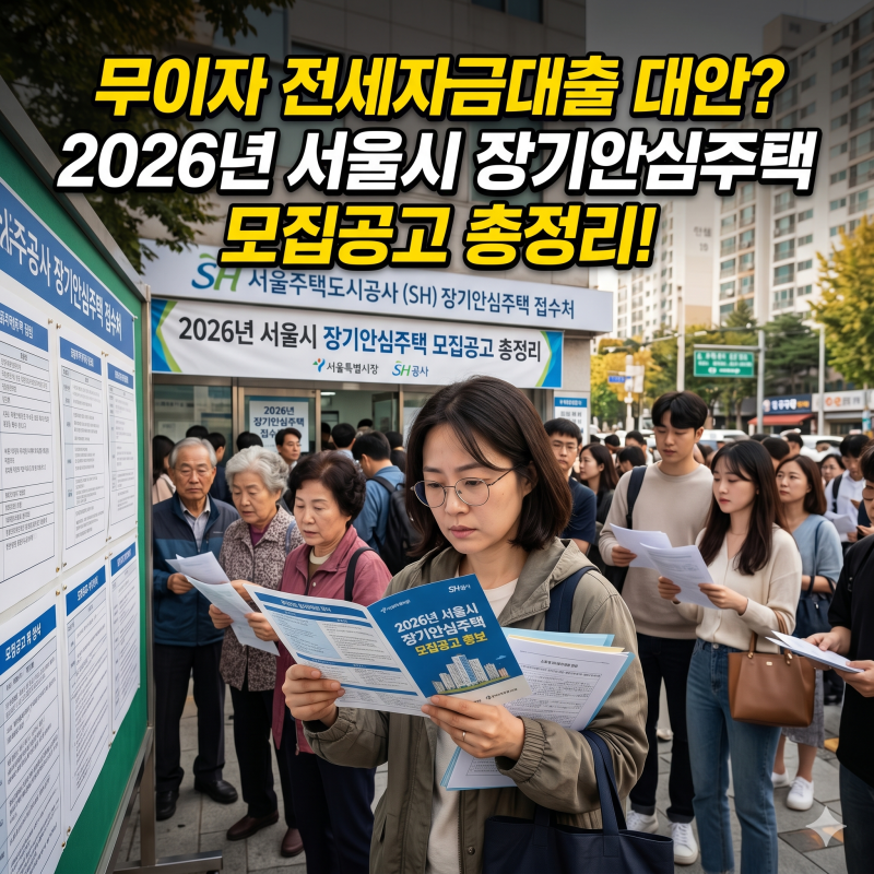 무이자 전세자금대출 대안? 2026년 서울시 장기안심주택 모집공고 총정리!