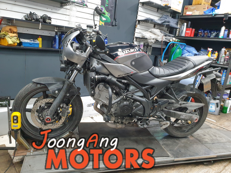  스즈키 sv650x 리어 타이어 교환, 160/60-17, 던롭 로드 스마트 3, 체인 점검, 체인 윤활, 광명 중앙 오토바이