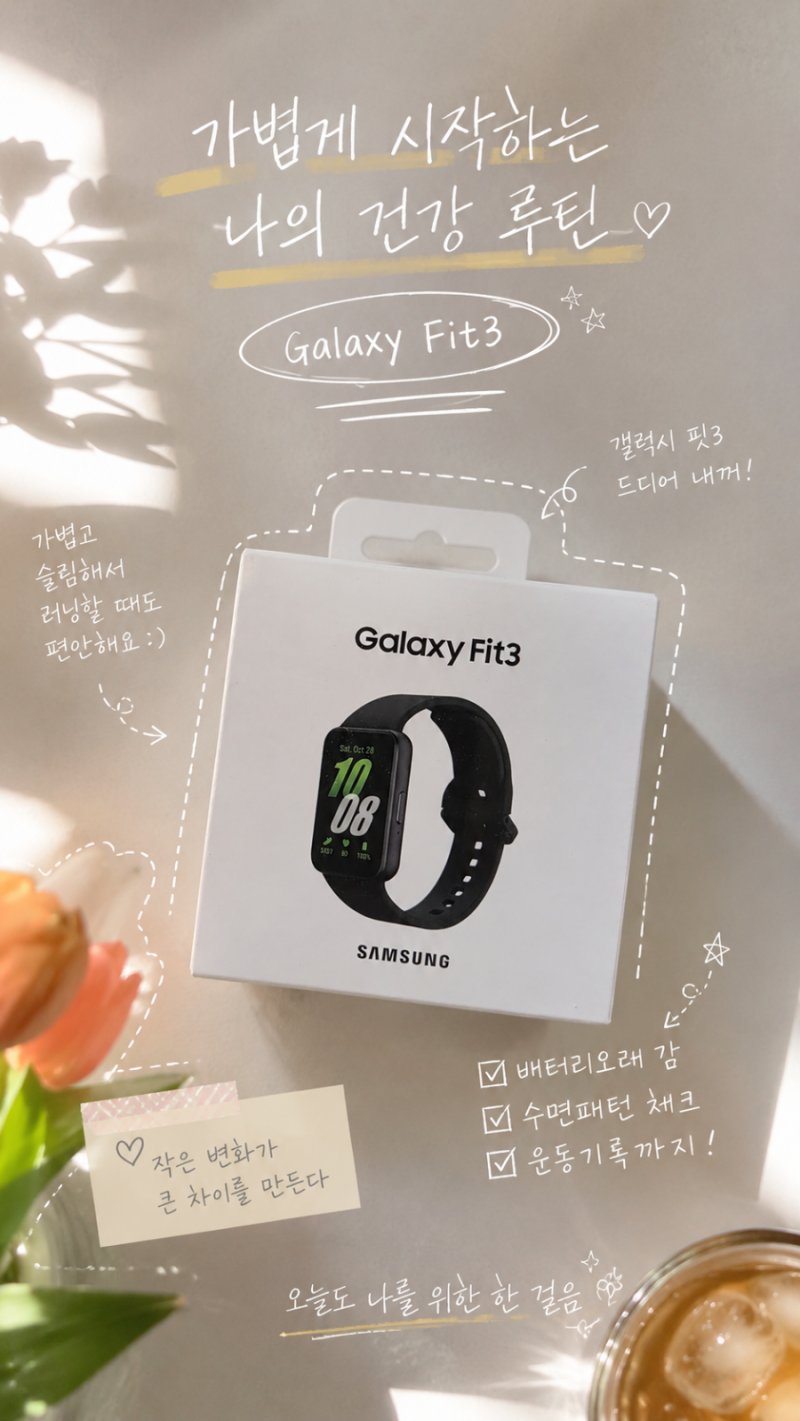 갤럭시 핏3 솔직 후기｜러닝 시작하고 매일 차는 스마트밴드