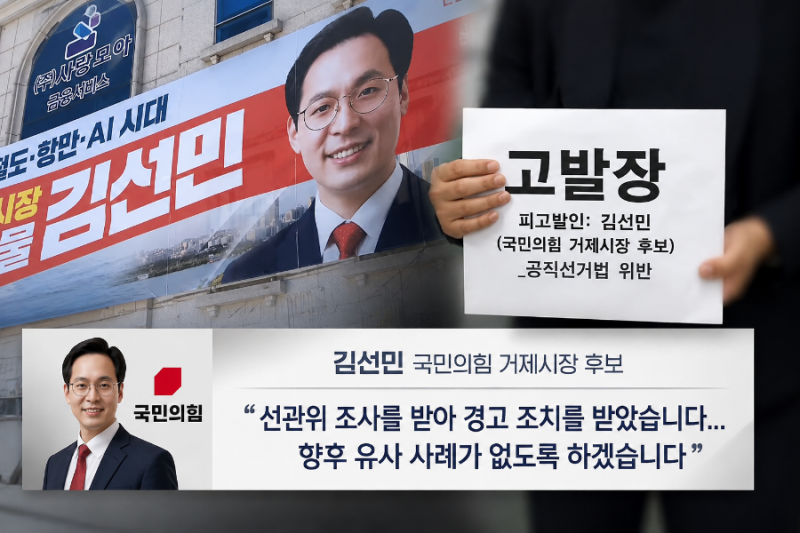 국민의힘 김선민 후보 선거법 논란…같은 당 당원이 직접 고발