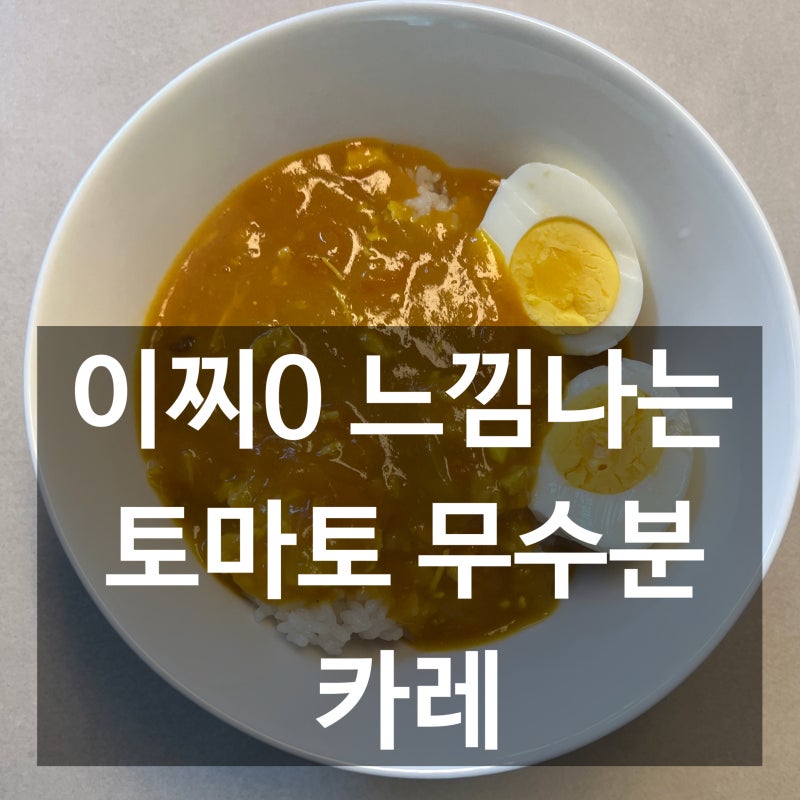 토마토카레 무수분으로 해봤어요