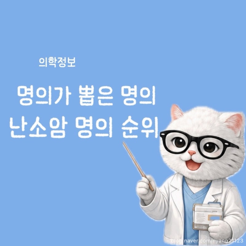 [난소암] 난소암 전국 의사 순위, 명의 추천⚕️