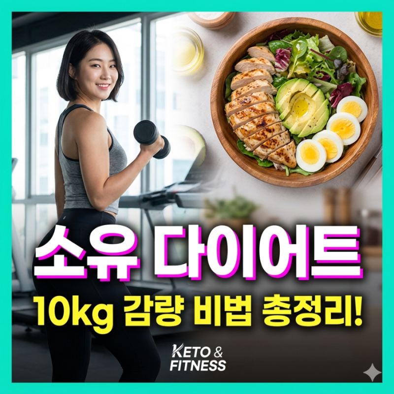 소유 다이어트 식단 운동 루틴, 10kg 감량 비법 (저탄고지 레시피 포함)